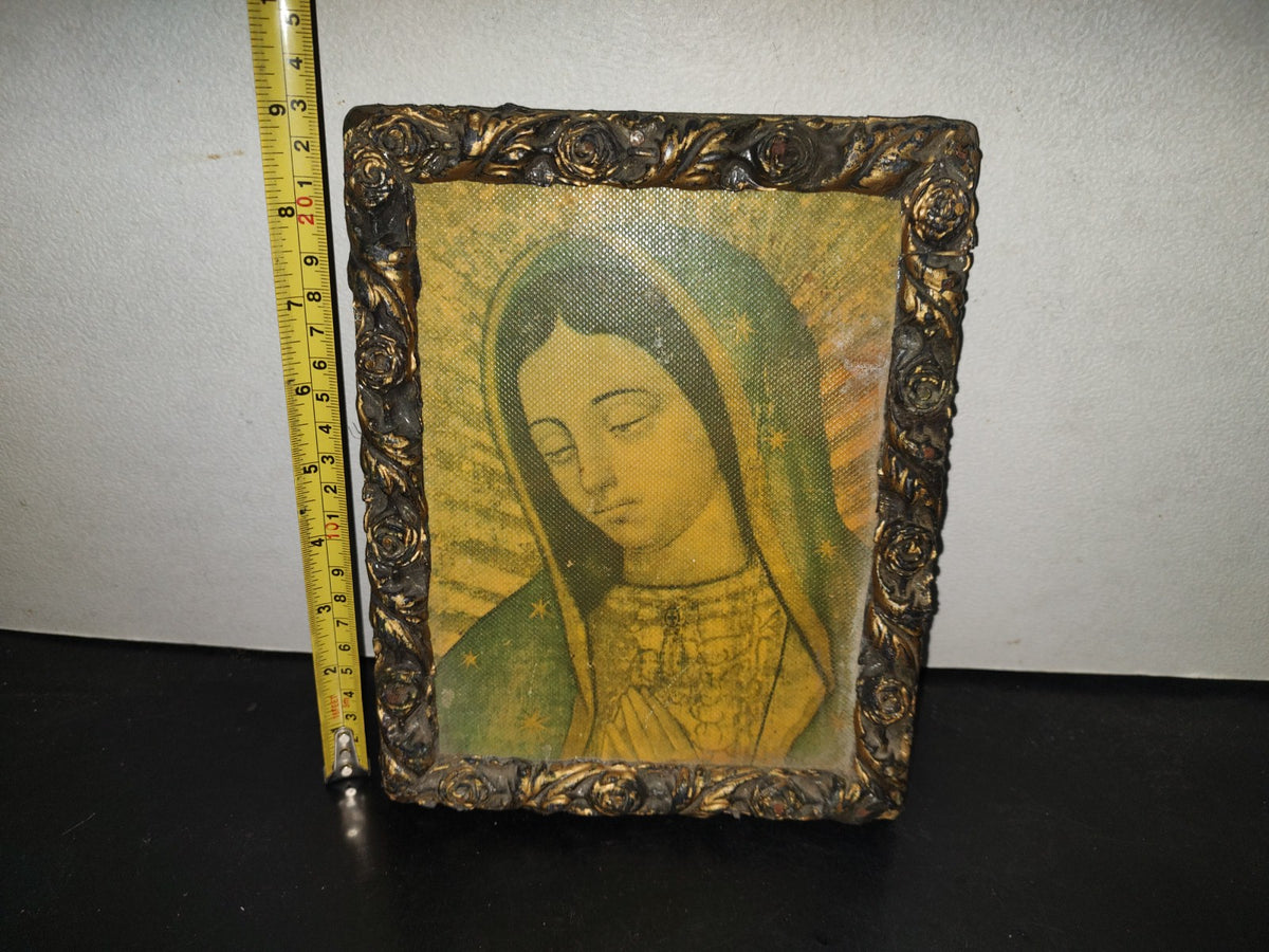 A5- Cuadro Vintage Con Imagen De La Virgen De Guadalupe - 70's - 80's