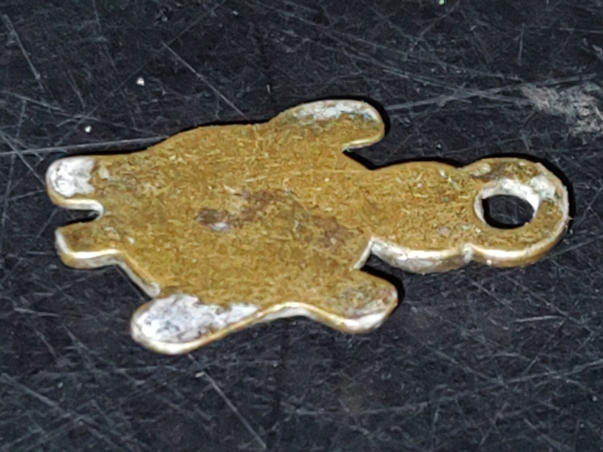 A5- Antiguo Mini Dije De Bronce En Forma De Tortuga - 70's