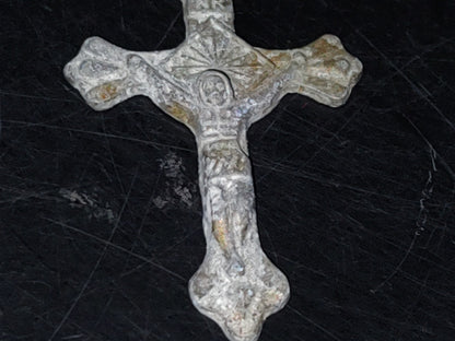 A5- Dije Crucifijo De Metal - 60'S - 70'S