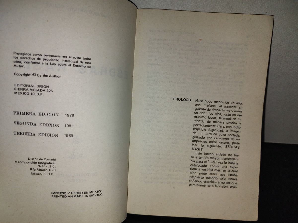197- Esdras Rasit - Francisco Arturo Macías - Editorial Orión. México, 1989