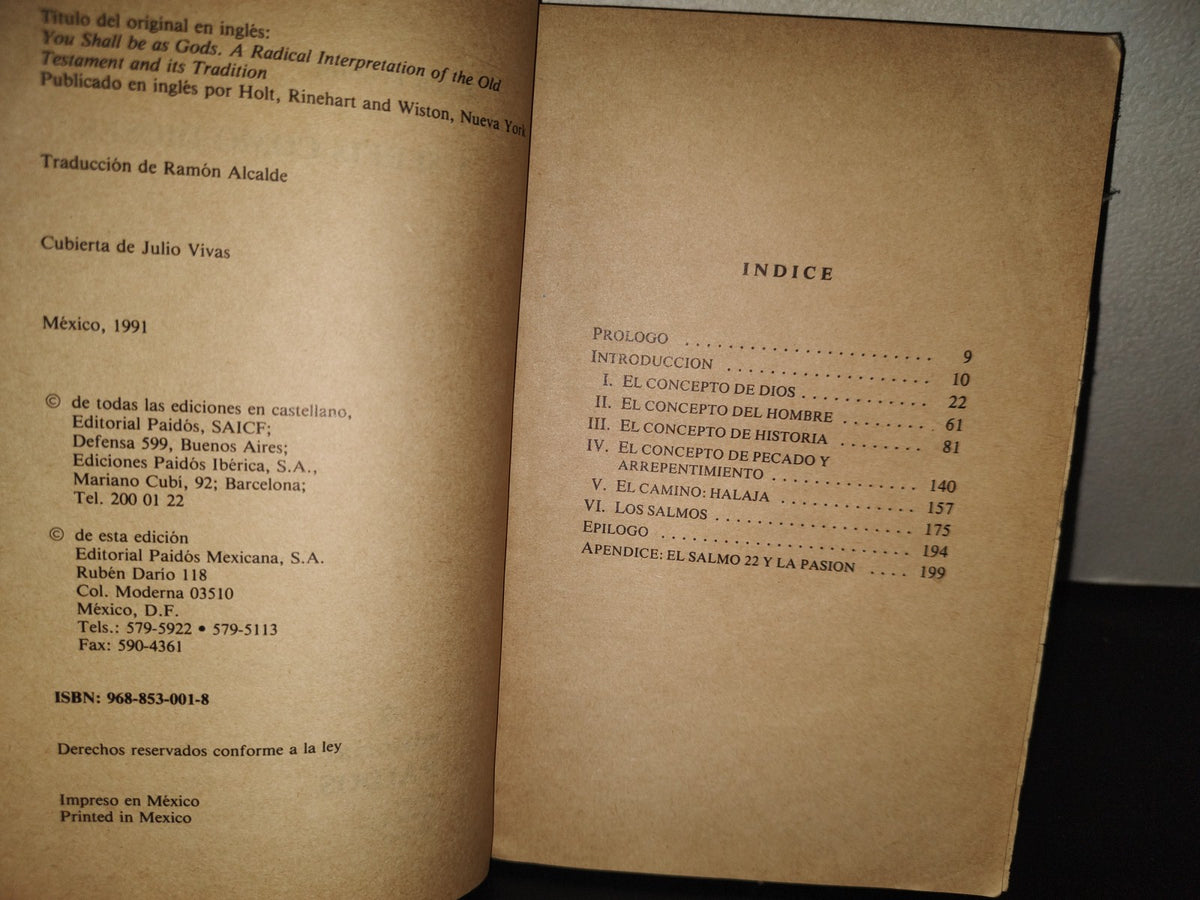 199- Y Seréis Como Dioses - E. Fromm - Editorial Paidos Mexicana, S. A., 1991