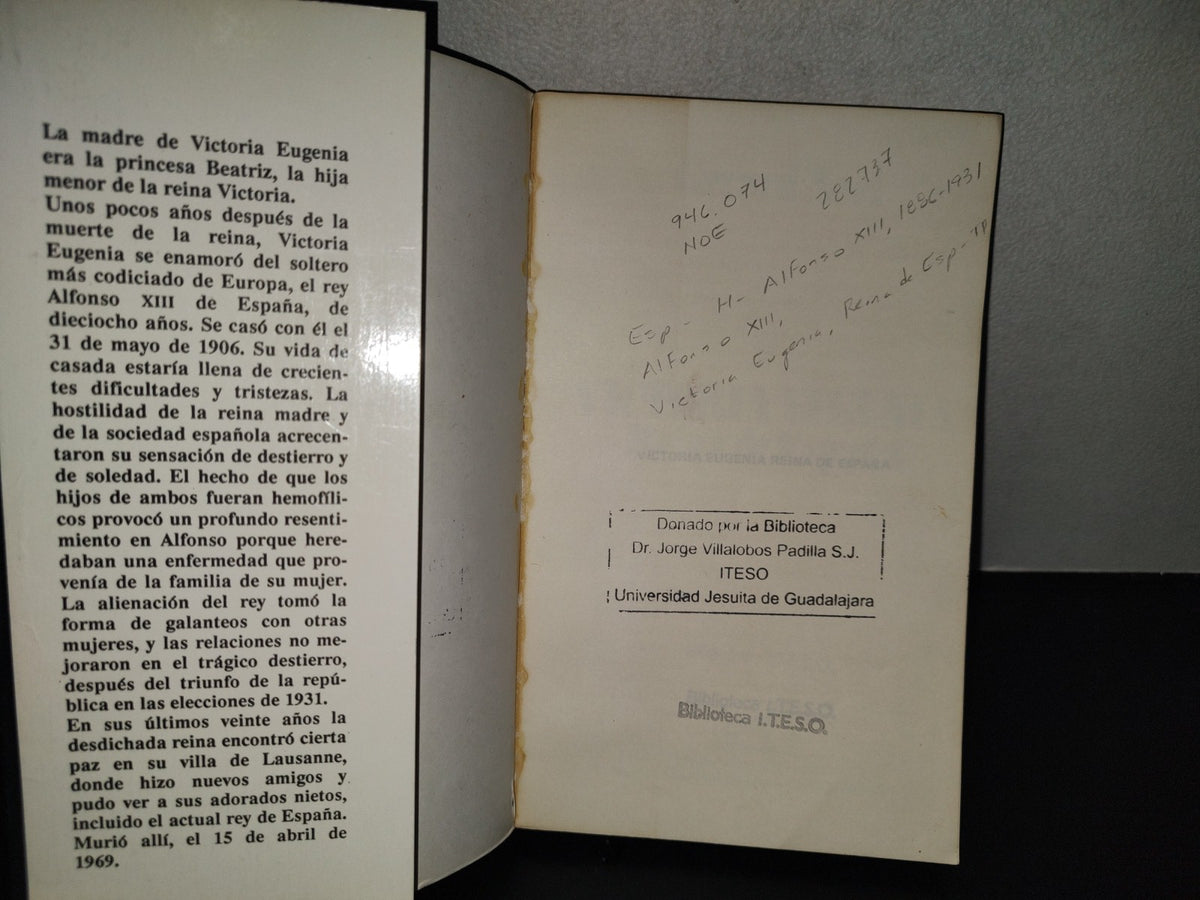 219- Victoria Eugenia, Reina De España - Gerard Noel - Javier Vergara Editor, 1a. Ed. 1986