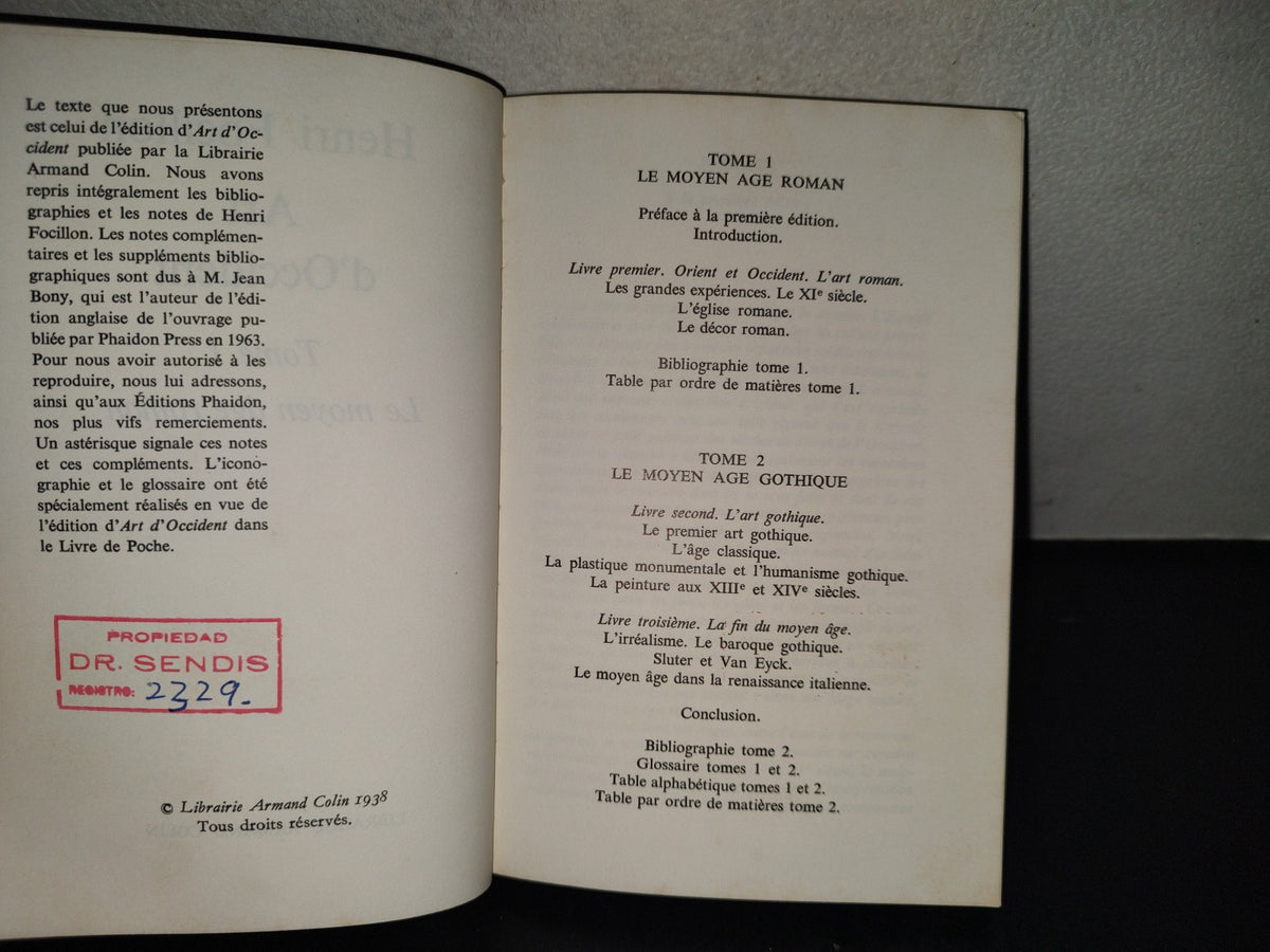 219- Le Moyen Âge. Tome 1: Art D'Occident - Henri Focillon. Livrairie Armand Colin, 1963