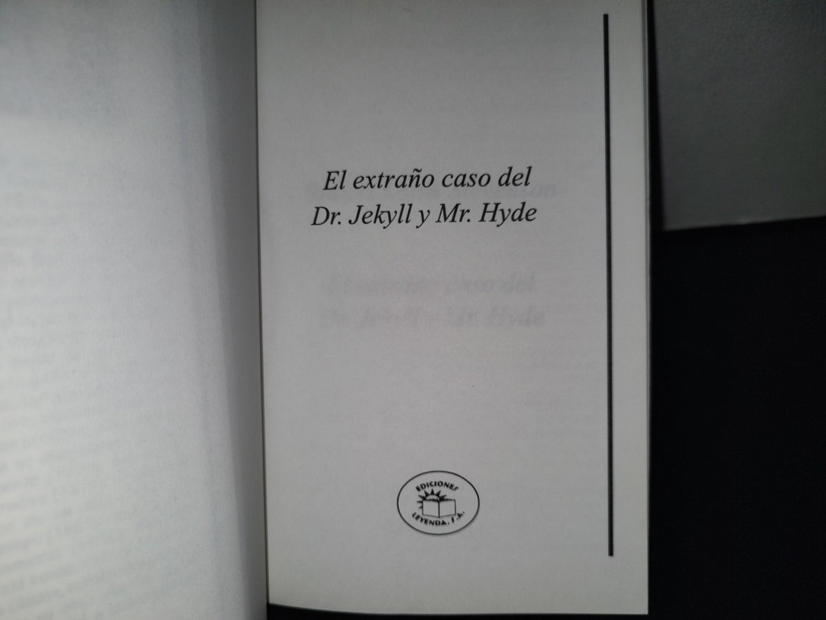 219- El Extraño Caso Del Dr. Jekyll Y Mr. Hyde - Robert L. Stevenson. Ediciones Leyenda S. A., 2012