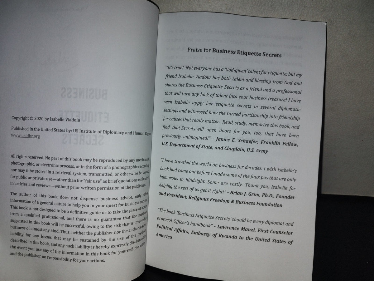219- Business Etiquette Secrets. The Fast Track To Professional Authority - Isabelle Vladoiu