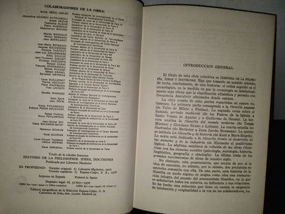200- Historia De La Filosofía. Tomo II. Tercera Parte. La Filosofía Del Mundo Moderno. (Siglos XVI Y XVII). Cuarta Parte. (El Siglo XVIII). Los Ilustrados. Espasa-Calpe 1976