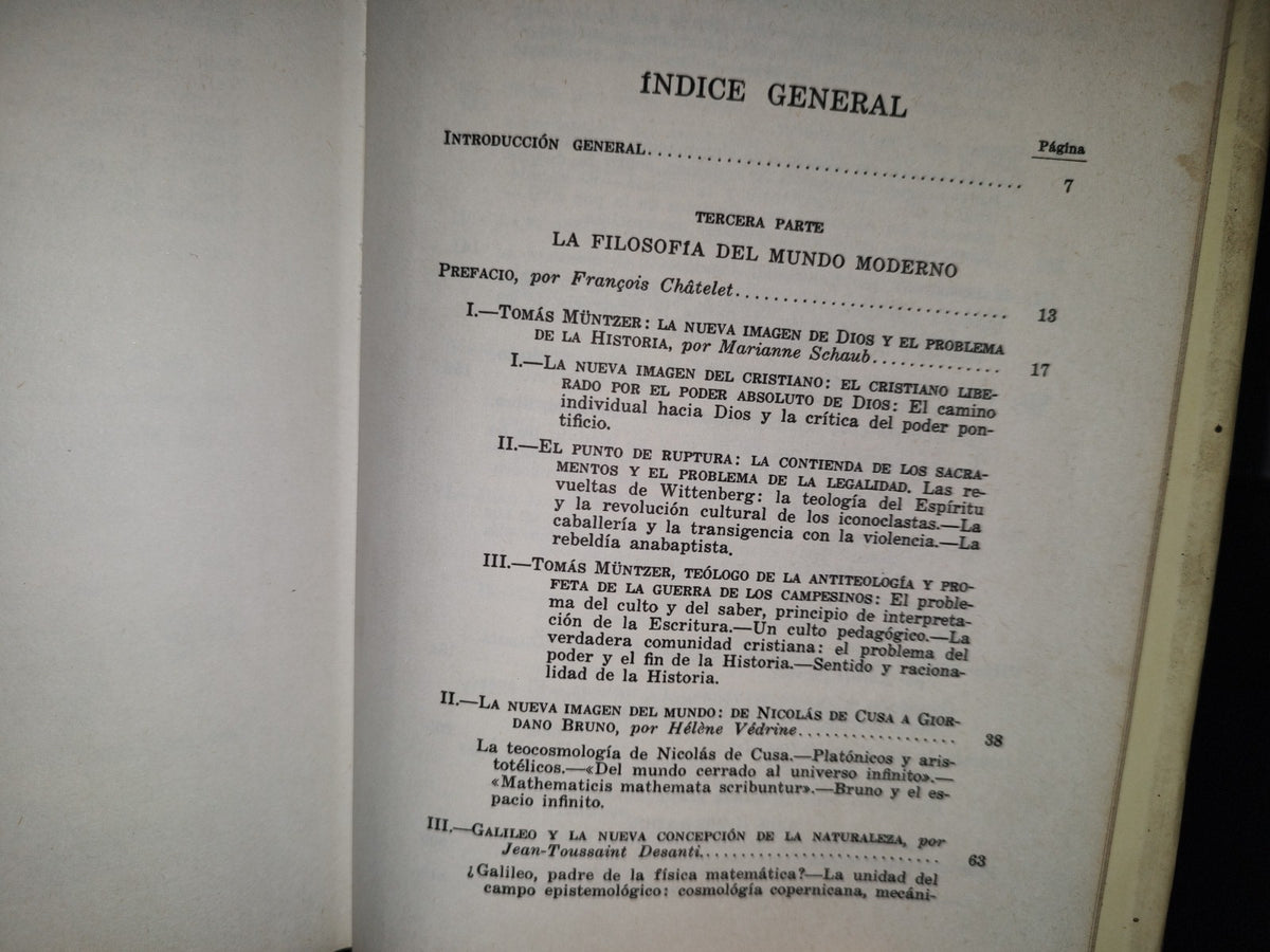 200- Historia De La Filosofía. Tomo II. Tercera Parte. La Filosofía Del Mundo Moderno. (Siglos XVI Y XVII). Cuarta Parte. (El Siglo XVIII). Los Ilustrados. Espasa-Calpe 1976