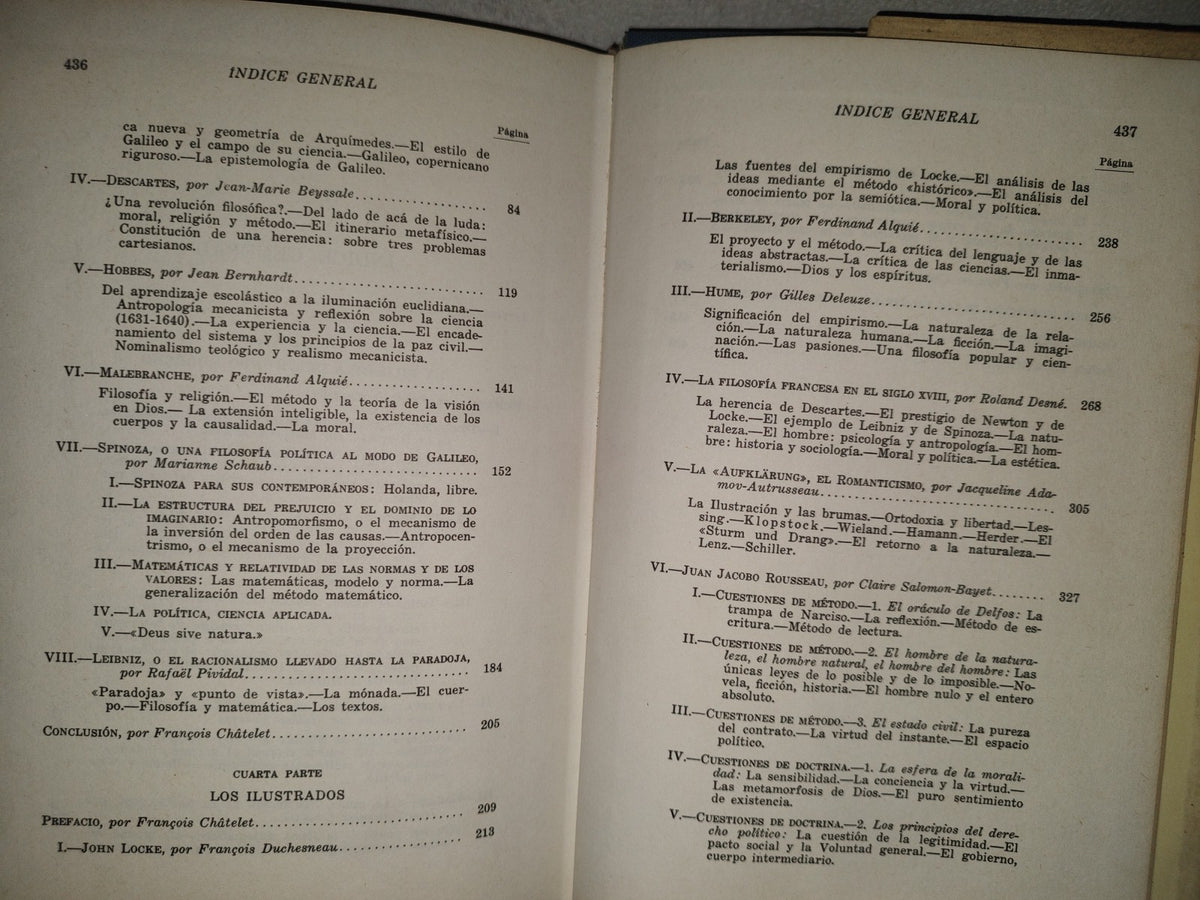 200- Historia De La Filosofía. Tomo II. Tercera Parte. La Filosofía Del Mundo Moderno. (Siglos XVI Y XVII). Cuarta Parte. (El Siglo XVIII). Los Ilustrados. Espasa-Calpe 1976