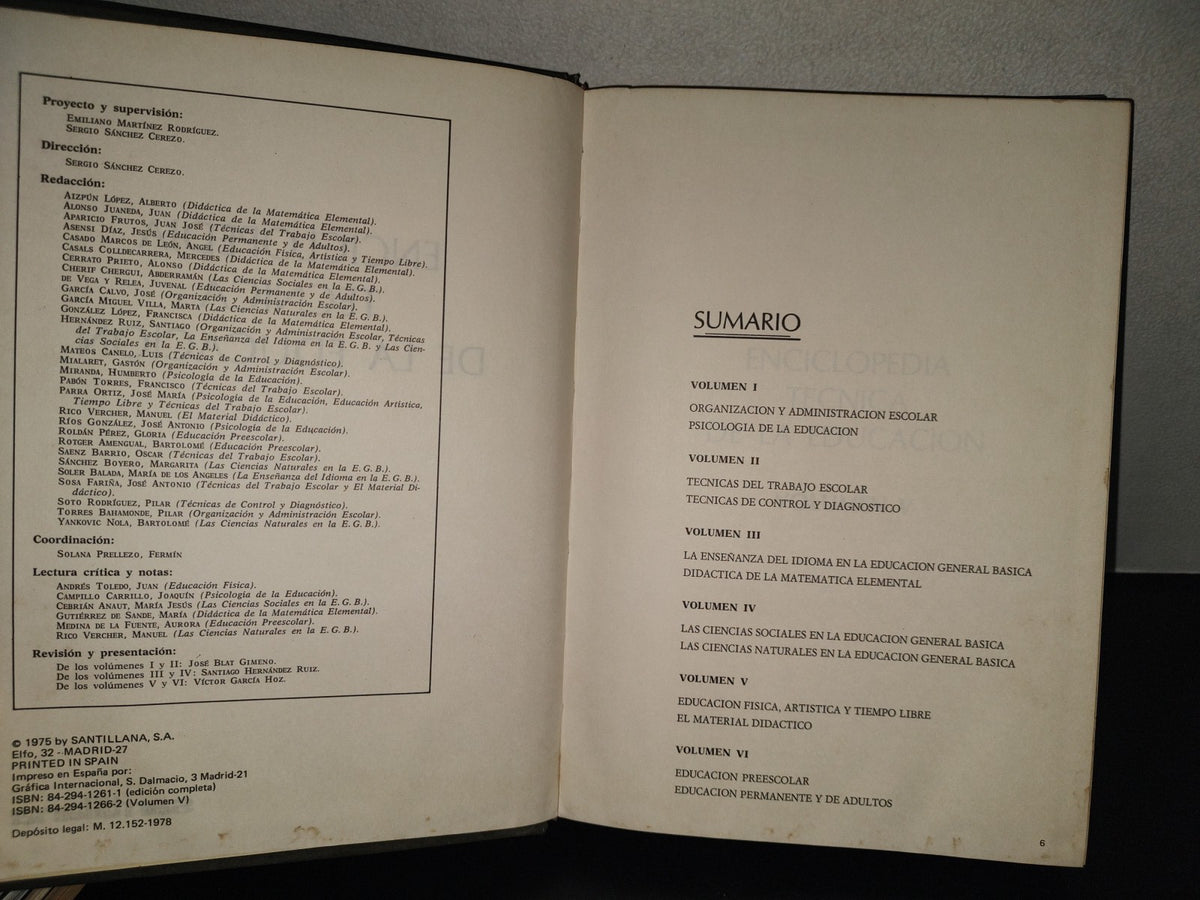 220- Enciclopedia Técnica De La Educación V. Educación Física, Artística Y Tiempo Libre, El Material Didáctico - Santillana, 1978