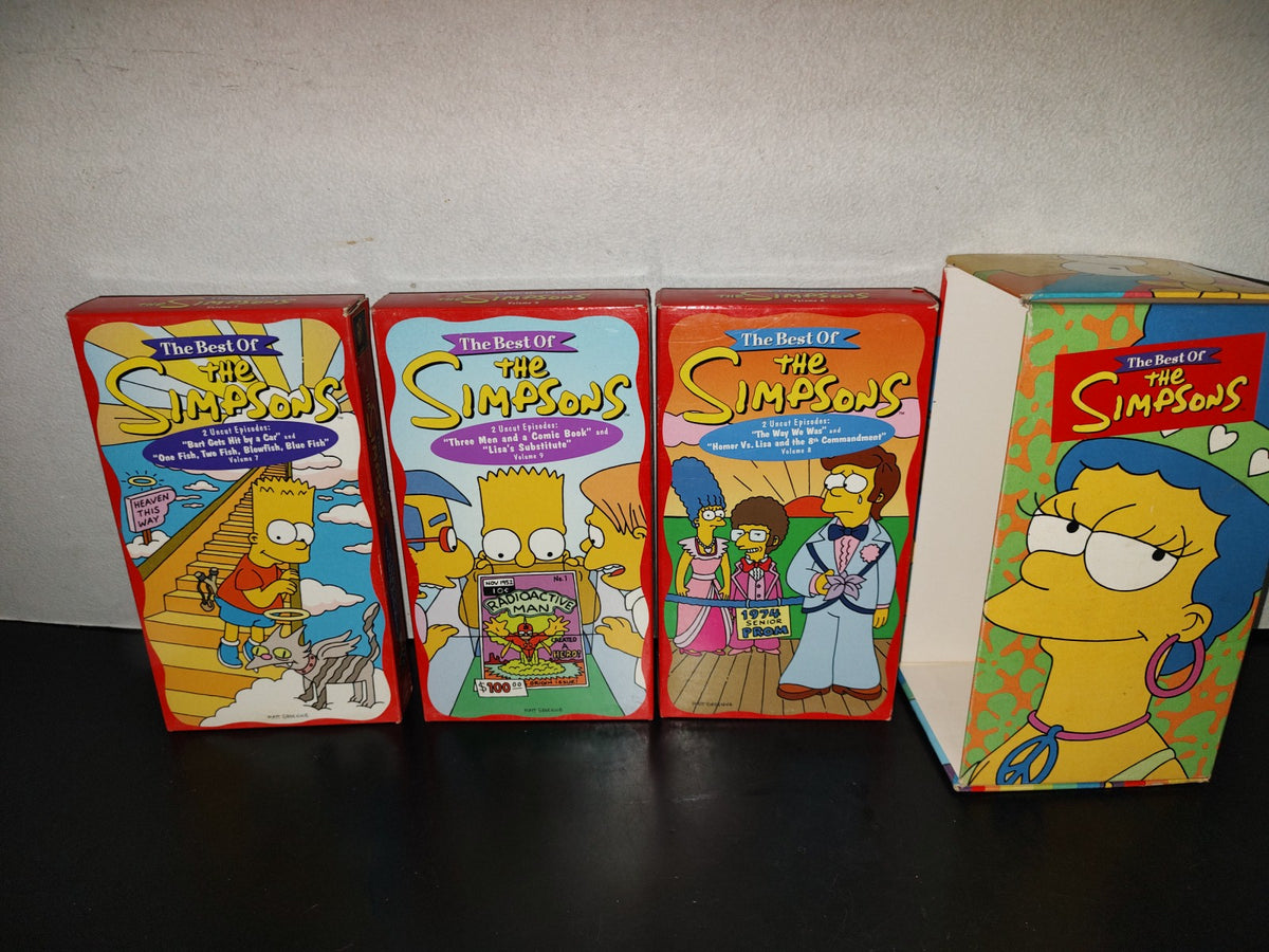 A7- Paquete Vintage De 3 Casetes VHS De Los Simpsons: The Best Of The Simpsons - 1998