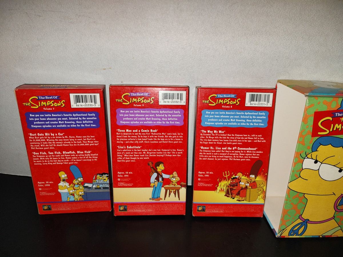 A7- Paquete Vintage De 3 Casetes VHS De Los Simpsons: The Best Of The Simpsons - 1998