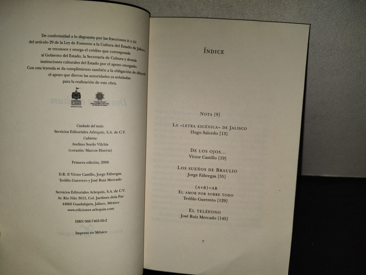 219- Dramatis Cardium. Letra En Escena - Ediciones Arlequín - Primera Edición 2006