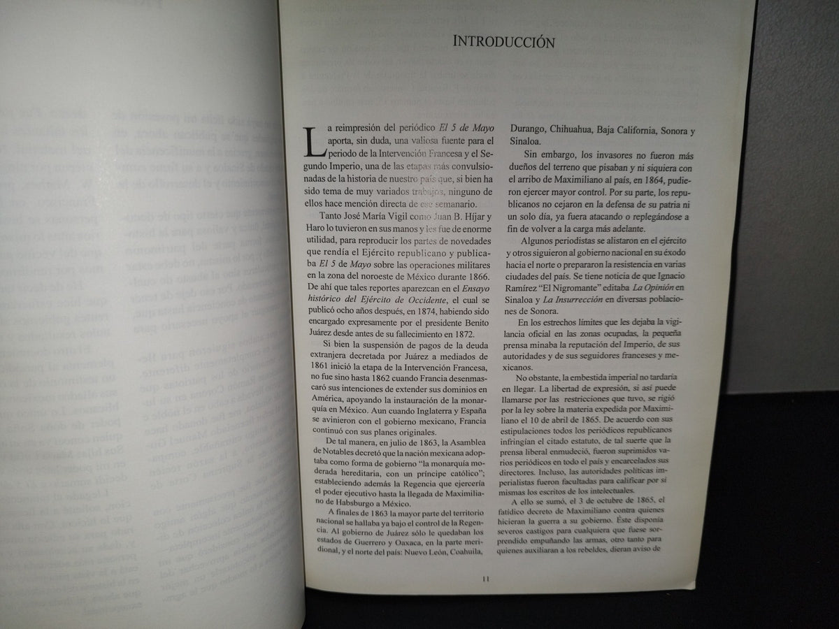 219- El 5 De Mayo. Periódico Del Ejército De Occidente 1866 - José Maria Muria - Facsimil