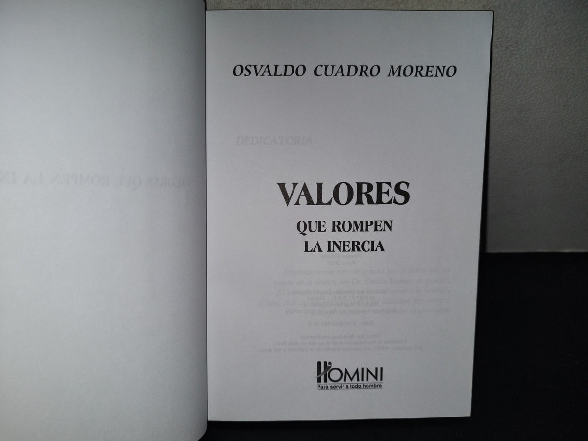 219- Valores Que Rompen La Inercia - Osvaldo Cuadro Moreno
