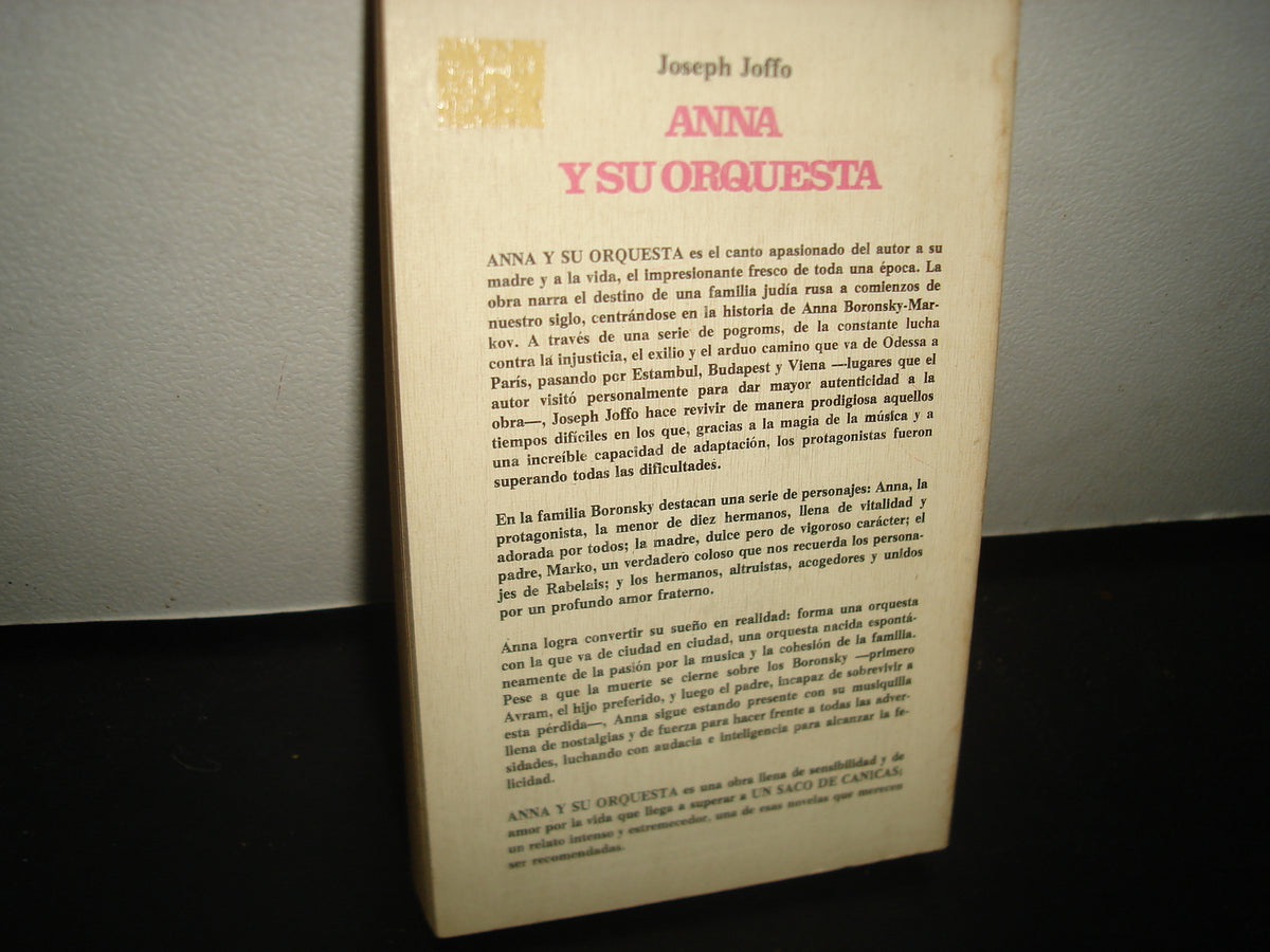 6- Anna Y Su Orquesta - Joseph Joffo - Editorial Grijalbo