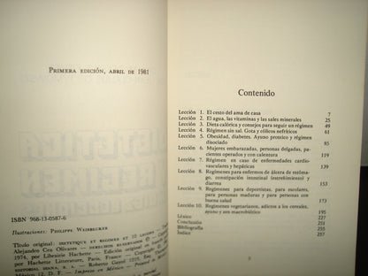 5- Dietética Y Régimen En Diez Lecciones - Primera Edición 1981