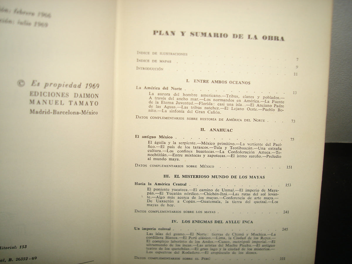 5- Enigmas De La Antigua América - José J. Llopis - Ediciones Daimon, 1969