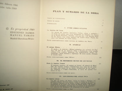 5- Enigmas De La Antigua América - José J. Llopis - Ediciones Daimon, 1969