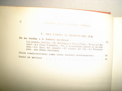 5- Enigmas De La Antigua América - José J. Llopis - Ediciones Daimon, 1969