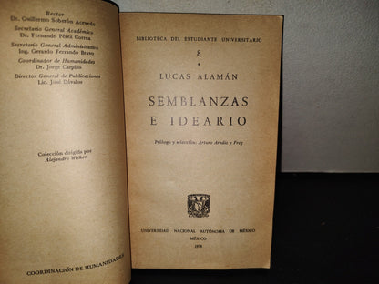 214- Semblanzas E Ideario - Lucas Alamán - Unam, 1978