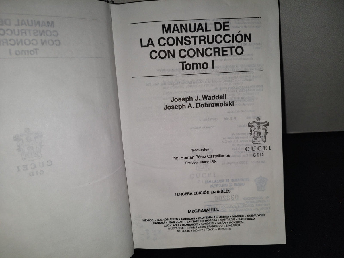 214- Manual De Construcción Con Concreto I - Joseph J. Waddell, Joseph A. Dobrowlski