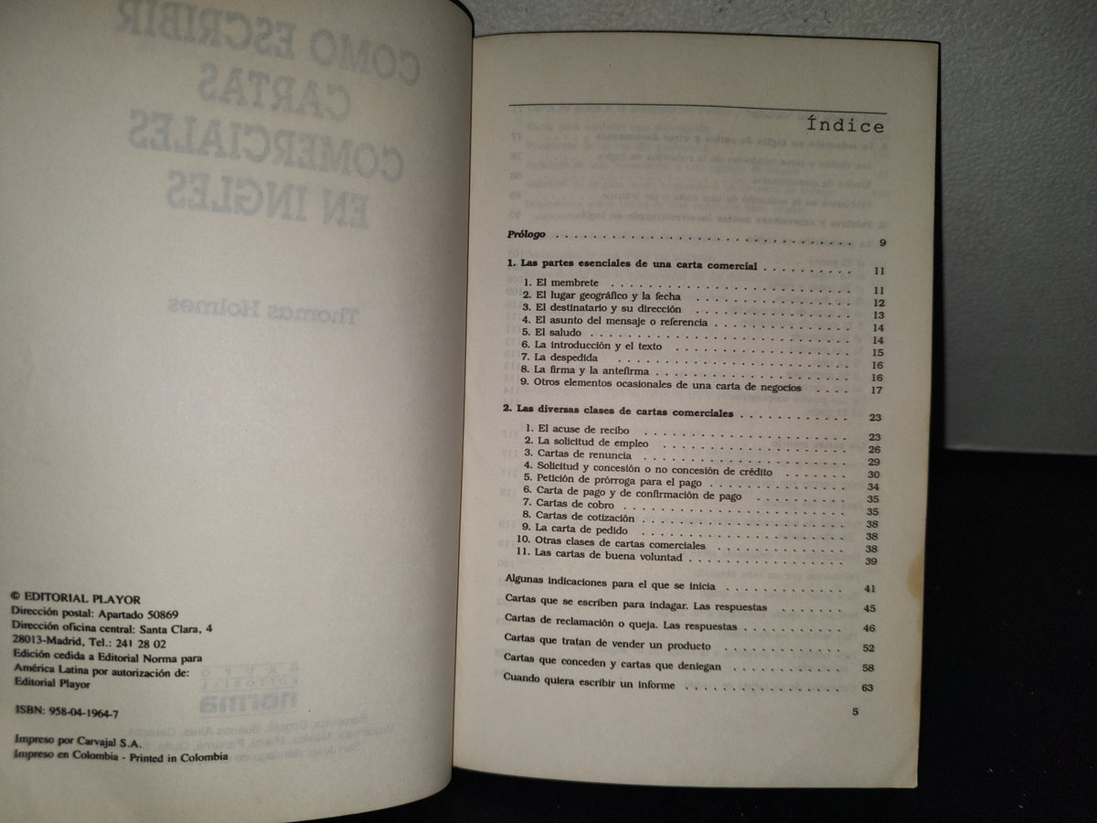 214- Cómo Escribir Cartas Comerciales En Inglés - Thomas Holmes