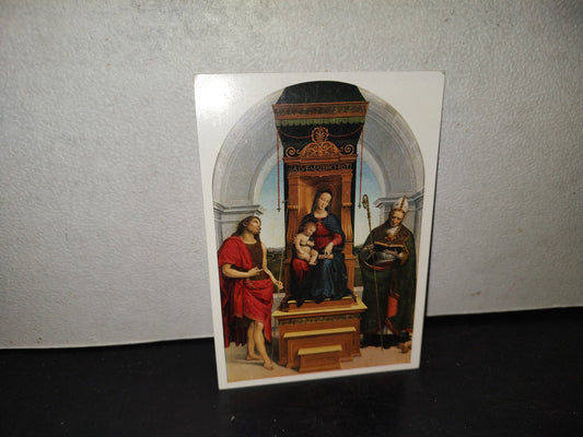 214- Tarjeta Postal National Gallery Raphael: Madonna And Child With S. John The Baptist, 80'S
