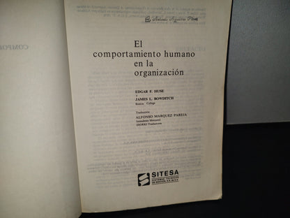 214- El Comportamiento Humano En La Organización - Edgar F. Huse