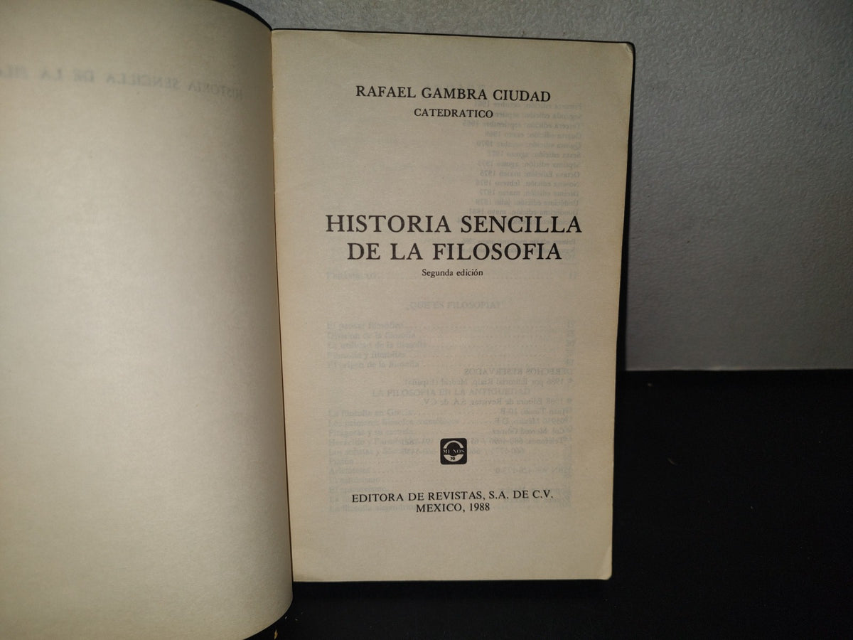 214- Historia Sencilla De La Filosofía - Rafael Gambra