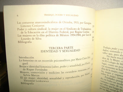 6- Trabajo, Poder Y Sexualidad. Programa Interdisciplinario De Estudios De La Mujer - El Colegio De México. Primera Edición 1989